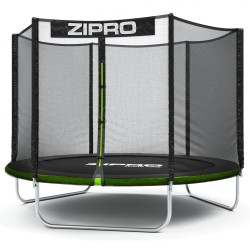 Садовий батут Zipro Jump Pro із зовнішньою сіткою 8FT 252 см, зелений-чорний, код: M-979602-IN
