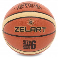 М"яч баскетбольний Zelart React №6, коричневий-жовтий, код: GB4410