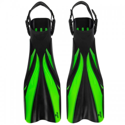 Ласти з відкритою п"ятою Zelart L-XL (42-45), салатовий-чорний, код: F31_LXLLG