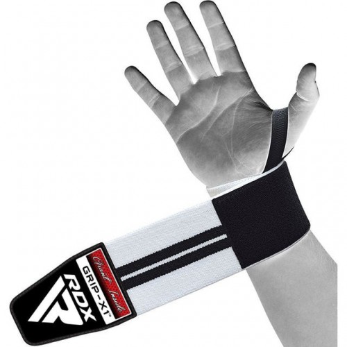 Бинти для зап"ясть (кистьові бинти) RDX W2 Gym Wrist Wraps Plus, чорний-білий, код: WAH-W3W+