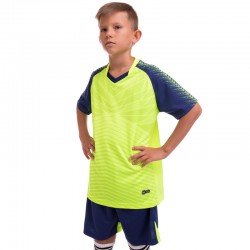 Форма футбольна дитяча PlayGame Lingo 2XS, рост 135-145, салатовий-чорний, код: LD-M8601B_2XSLGBK