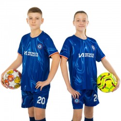 Форма футбольна дитяча PlayGame із символікою Chelsea домашня 2025, розмір 30, зріст 150-160, синій, код: CO-4611_30