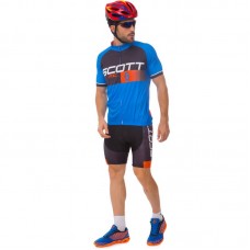 Велоформа короткий рукав з лямками Spoint Scott M-55-65кг-168-175см, синій-чорний, код: Y-89_MBL Велоформа короткий рукав з лямками Spoint Scott M-55-65кг-168-175см, синій-чорний, код: Y-89_MBL