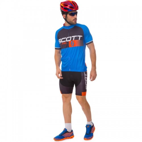 Велоформа короткий рукав з лямками Spoint Scott M-55-65кг-168-175см, синій-чорний, код: Y-89_MBL Велоформа короткий рукав з лямками Spoint Scott M-55-65кг-168-175см, синій-чорний, код: Y-89_MBL