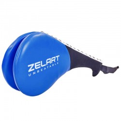 Ракетка для тхеквондо подвійна Zelart синій, код: BO-5489_BL-S52 Ракетка для тхеквондо подвійна Zelart синій, код: BO-5489_BL-S52
