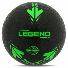 М"яч гумовий для вуличного футболу Legend №5, чорний-зелений, код: STR34681_G