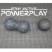 Набір для йоги PowerPlay EPP Foam Roller Set роллер + 2 масажні м"ячі, чорно-синій, код: PP_4008_Bl/Blue