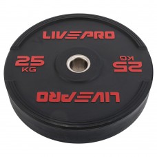Бамперний диск гумовий LiveUp ø50.5мм, 25кг, чорний, код: LP8331-25