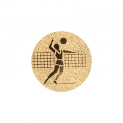 Жетон на медаль або кубок PlayGame Волейбол 2,5 см золота, код: 25-0106_G