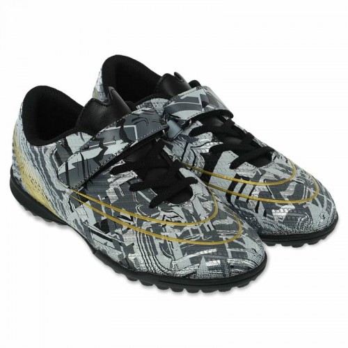 Сороконіжки футбольні дитячі Zhenzu розмір 38, чорний-сірий, код: 761-2-2_38