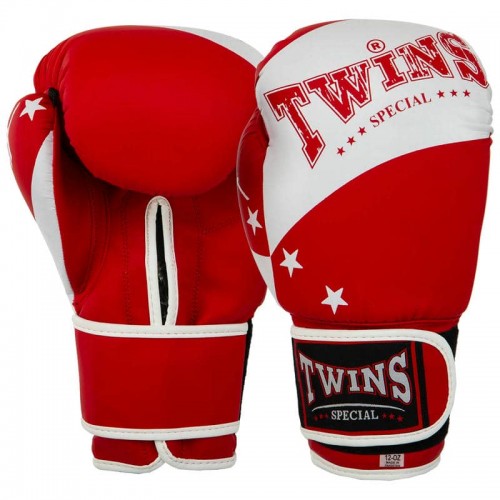 Боксерські рукавиці Twins PVC 14 унцій, червоний, код: BO-9476_14R