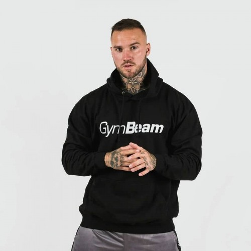 Толстовка чоловіча GymBeam PRO Hoodie M, чорний, код: 118913-GB