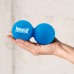 Масажний силіконовий подвійний м"яч PowerPlay Silicone Lacrosse Peanut Ball 1260х63 мм, синій, код: PP-4355_Blue