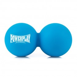 Масажний силіконовий подвійний м"яч PowerPlay Silicone Lacrosse Peanut Ball 1260х63 мм, синій, код: PP-4355_Blue