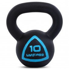 Гиря тренувальна цільна чавунна пофарбована LiveUp 10кг, чорний, код: LP8041-10-S52 Гиря тренувальна цільна чавунна пофарбована LiveUp 10кг, чорний, код: LP8041-10-S52