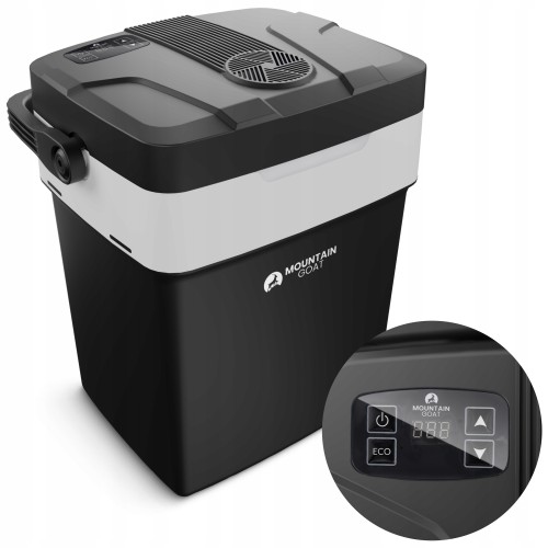 Холодильник туристичний Mountain Goat 29 л електричний, переносний, чорний-білий, код: P-5905973405140