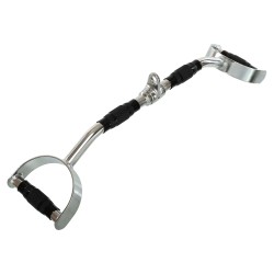 Рукоятка для тяги вигнута з широким паралельним хватом ручка для блочного тренажера LiveUp хром, код: LP8192E