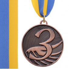 Медаль спортивна зі стрічкою PlayGame Furore бронза, код: C-4868_B