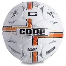 М"яч для футзалу Core Attack Grain №4, білий-помаранчевий, код: CRF-041-S52
