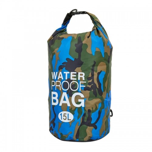 Водонепроникний гермомішок Tactical Waterproof 15 л, камуфляж синій, код: TY-6878-15_KBL