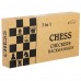 Набір настільних ігор 3 в 1 Xinliye шахи, шашки, нарди, код: W7721B