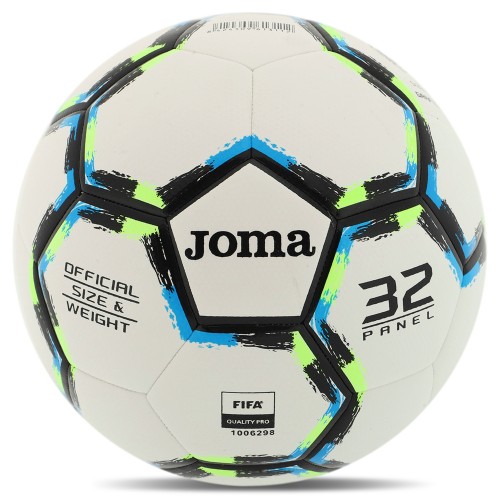 М"яч футзальний Joma FIFA Pro Grafity II №4 PU, білий-чорний, код: 400689-200-S52