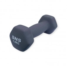 Гантель вінілова матова SNS 1х1 кг, сірий, код: 28209-SNS Гантель вінілова матова SNS 1х1 кг, сірий, код: 28209-SNS