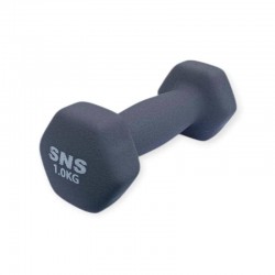 Гантель вінілова матова SNS 1х1 кг, сірий, код: 28209-SNS