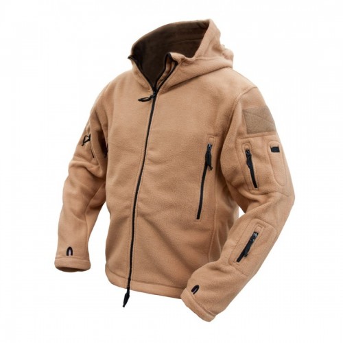 Фліс тактичний Kombat UK Recon Hoodie, розмір L, койот, код: 5060545651650