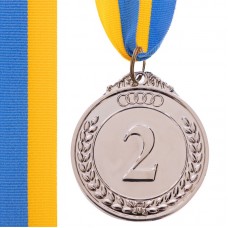 Медаль спортивна зі стрічкою PlayGame Start срібна, код: C-4333_S