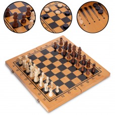 Набір настільних ігор PlayGame 3 в 1 шахи, шашки, нарди, код: 341-163-S52