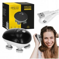 Електричний масажер для голови 4Fizjo Smart Head Massager 100х90х70 мм, чорний, код: P-5907739319517