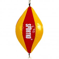 Груша боксерська на розтяжках Sportko 500x240 мм, червоний-жовтий, код: GP-2_RY