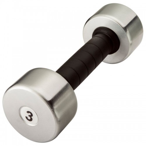 Гантель InterAtletika 1х3 кг, хром, код: ST541-3-IA