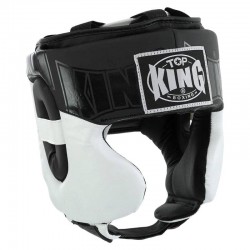 Шолом боксерський у мексиканському стилі Top King XL, чорний-білий, код: BO-9794-L_XLBKW