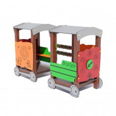 Ігровий комплекс Brustyle “Поїзд два вагона” 2700x980x2090 мм, код: DIO423HDPE Ігровий комплекс Brustyle “Поїзд два вагона” 2700x980x2090 мм, код: DIO423HDPE