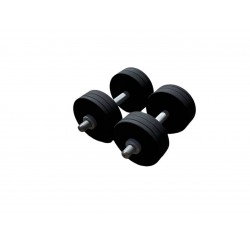 Гантелі металеві розбірні HardSport 2х20 кг, чорний, код: HS50287 Гантелі металеві розбірні HardSport 2х20 кг, чорний, код: HS50287