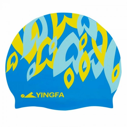 Шапочка для плавання силіконова для дорослих Yingfa синій-жовтий, код: C0091_BLY Шапочка для плавання силіконова для дорослих Yingfa синій-жовтий, код: C0091_BLY