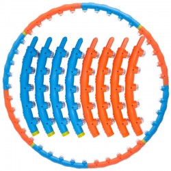 Обруч масажний FitGo Hula Hoop 950 мм блакитний-помаранчевий, код: BY-021_BLOR