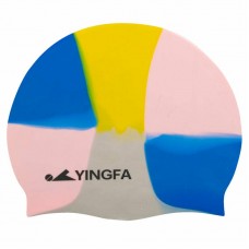 Шапочка для плавання силіконова для дорослих Yingfa Camouflage синій-рожевий, код: C0065_BLP