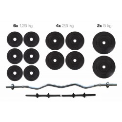 Набірна штанга c гантелями WCG 36 кг, код: 320.000.006-IF Набірна штанга c гантелями WCG 36 кг, код: 320.000.006-IF