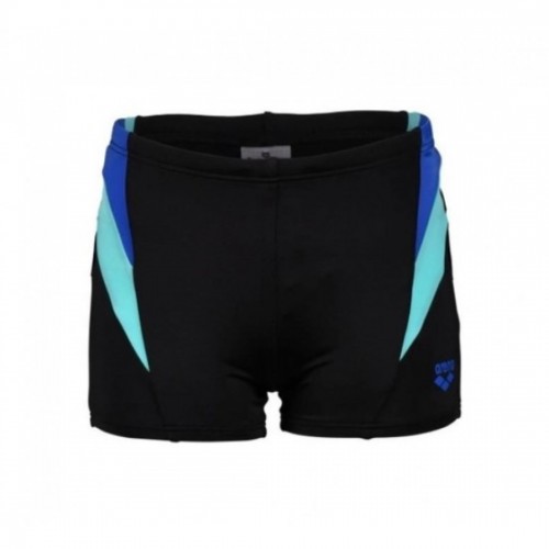 Плавки-боксери для хлопців Arena Swim Short Panel, зріст 152 см, 12 років, чорний-синій-блакитний, код: 3468336998465