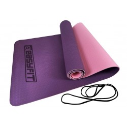 Килимок для йоги та фітнесу двошаровий EasyFit 1830х610х6 мм, фіолетовий-рожевий, код: EF-1924-VP