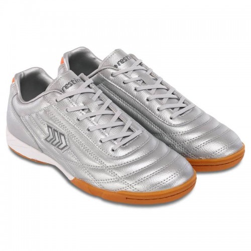 Футзалки взуття для міні-футболу Restime, розмір 39, срібний-помаранчевий, код: 221006-2_39