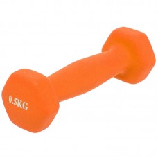 Гантель для фітнесу FitGo Веселка 1x0,5 кг, помаранчевий, код: TA-0001-0_5_OR-S52 Гантель для фітнесу FitGo Веселка 1x0,5 кг, помаранчевий, код: TA-0001-0_5_OR-S52