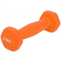 Гантель для фітнесу FitGo Веселка 1x0,5 кг, помаранчевий, код: TA-0001-0_5_OR-S52