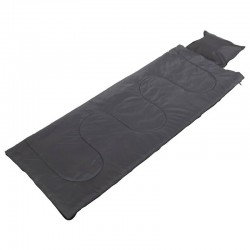 Спальний мішок ковдра Camping із підголовником, сірий, код: SY-4140_GR-S52