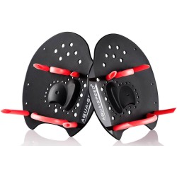 Лопатки для плавання Aqua Speed Skill Paddle S 150х140 мм, чорний-червоний, код: 5908217617897