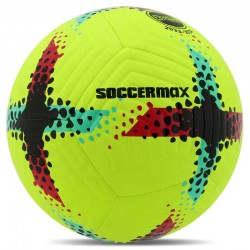 М"яч футбольний Soccermax Hybrid №5 PU, жовтий-синій, код: FB-4361_Y