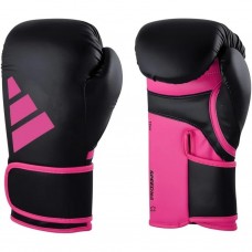 Боксерські рукавички Adidas Speed 165 з ліцензією WAKO, 10oz, чорний-рожевий, код: 15581-1147